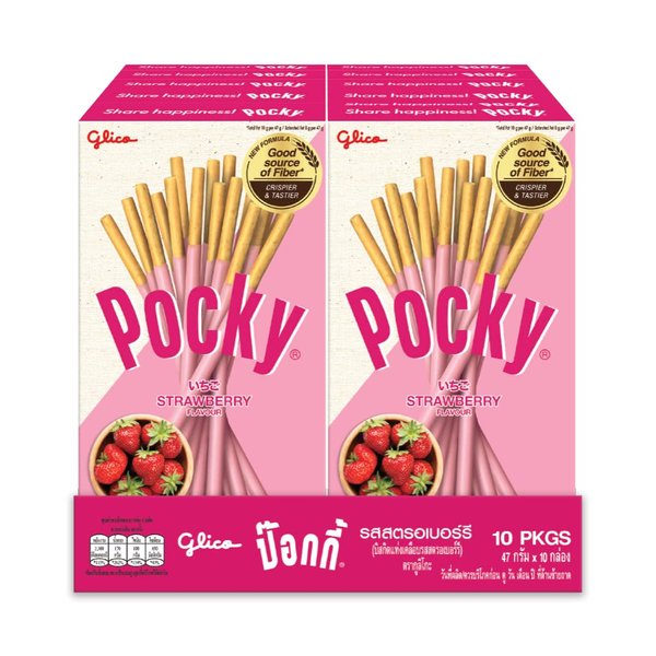 Pocky Biscuit Stick, Strawberry, 1.66 Ounce (Pack of 10)