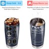Pilot Gifts Aviation Men, Pilot Cup Tumbler, Gifts for Pilots Men, Airplane Gifts, 20oz Aviation Pilot Gauges Nutrition Facts Coffee Cup, Birthday Christmas Gifts Ideas for Pilot Insulated Travel Mug