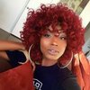 PHOENIXFLY Red Curly Wigs for Black Women Short Loose Burgundy Curly Wigs for Women Curly Synthetic Hair Wigs Heat Resistant Hair Replacement Wigs with Wig Caps(Burgundy,Red)