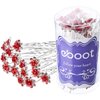 eBoot 40 Pack Crystal Hair Pins Rose Flower Rhinestone Hair Clips for Bridal Wedding Women Hair Jewelry Accessories, with Storage Bag (Red)