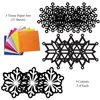VHALE Suncatchers Craft 3 Sets (9 Cutouts) w Tissue Papers Stained Glass Effect Paper Sun Catcher Kit, Window Art, Classroom Crafts, Creative Art Projects, Kids Party Favors (Snowflake)
