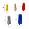WAHSURE 50Pcs Electrical Wire Connectors Twist Caps,Winged Screw Nuts Kit with Spring Insert for HVAC,6-22 AWG