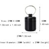 CHIVENIDO Pill Keychain Holder - Small Pill Box Waterproof Pill Fob Organizer Portable Pill Holder Keychain (Black)