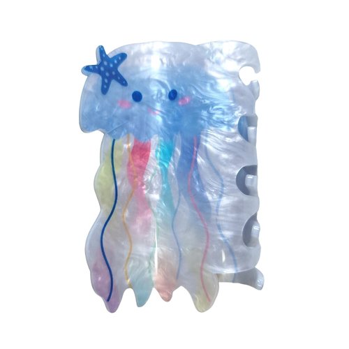 Blue Jellyfish Hair Clip,Acrylic Claw Clips,Hair Clips for Women