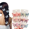12 PCS Gradient Colour Glittery Butterfly Hair Clips For Thin And Thick Hair Non-Slip Hair Accessories Decorating Women'S Sweet Hair