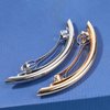 Vacaonio Silver Tube Bar Hairclip Barrette Polished Bar Hairclips Gold Metal Hair Clips French Geometric Bar Hair Barrette Tube Bar Ponytail Holder Hairclip Headclip Decorative Hair Accessories