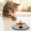 Serentive 2Pcs Cat Bowls Non-Slip Stainless Steel Small Cat Food Bowls Unbreakable Thicken Cat Feeder 7 Oz Cat Dishes Suitable for Indoor Small Pets Removable Rubber Base Easily Clean Lovely Color