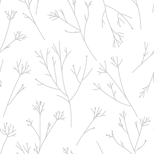 RoomMates RMK11677WP Gray and White Twigs Peel and Stick Wallpaper
