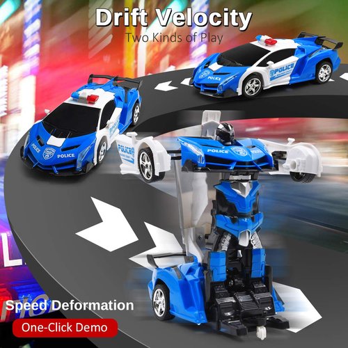 Remote Control Car,Transform Robot RC Car Age 3 4 5 6 7 8-12 Years Old for Kids, Deformation Car Model Toy Gift for Children,One Button Transformation & Realistic Engine Sounds