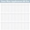 60 Pieces Plastic Wax Applicator Wands with Disposable Spatulas for Nose Hair Removal and Nostril Cleaning