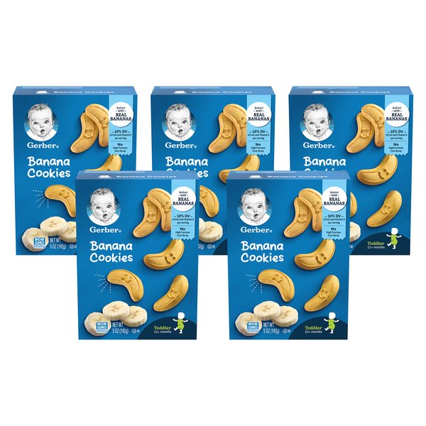 Gerber Toddler Lil' Biscuits (Banana Cookies, Pack of 5)