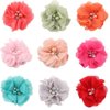18 Pcs Alligator Hair Clips 2 Inch Chiffon Flower with Crystal Pearl Hair Barrettes Hair Accessories for Teens Women