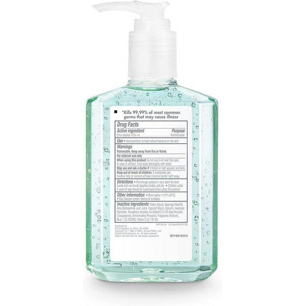 Purell Hand Sanitizer with Aloe 8 oz (Pack of 2)