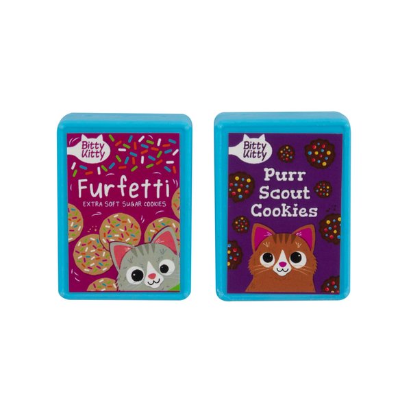 Mad Cat Purr Scout Cookies cat Toy 2 Pack, with Sound Feature and Catnip + silvervine, for Cats of All Ages