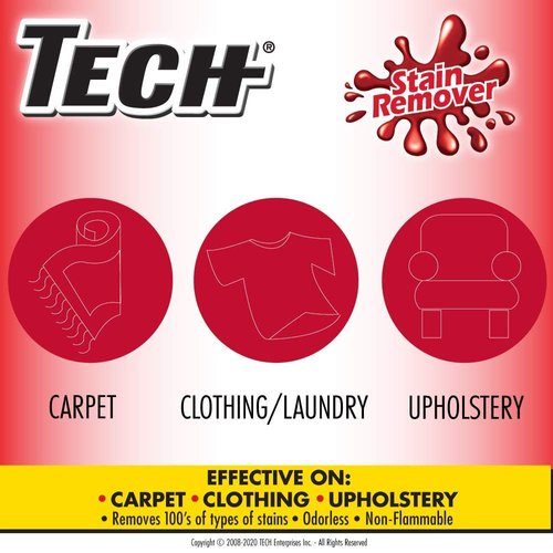 TECH Stain Remover - Effective Stain Remover for Carpet, Clothing, Laundry, Upholstery and Other Washable Fabrics (2 oz)