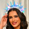 GENBREE Light Up Mermaid Headband Led Starfish Hair Band Glowing Shell Headbands Pearl Beach Festival Party Hair Accessories