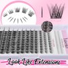Wispy Lash Clusters With Bottom Lash Cluster Natural Eyelash Clusters 8-16MM Lashes Clusters D Curl Individual Lashes for Beginners DIY Eyelash Extension at Home by Yaiseiko