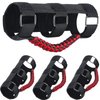 KOOLYNHO Roll Bar Grab Handles Hand Grips Accessories Paracord Hand Grab for Jeep Wrangler JL JK TJ YJ Gladiator Sahara Rubicon Unlimited (Red 4 Pack)