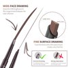 Berinist 12Pcs Dark Brown Eyebrow Pencil Set， Retractable Eyebrow Pencil with Brow Brush, Professional Eyebrow Shaping and Filling Pencil for Women Eye-Makeup, Easy to Color, Waterproof Long-lasting