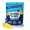 FocusFuel Energy Chews – Blue Razzberry Lemonade (15 Servings) – 100mg Caffeine + L-Theanine + B12, Magnesium – Great Taste – No Crash or Jitters