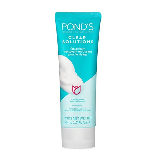 Pond's Clear Solution, Foaming Face Wash, Removes Excess Oil, Face Cleanser, 1.7 Fl Oz (Pack of 3)