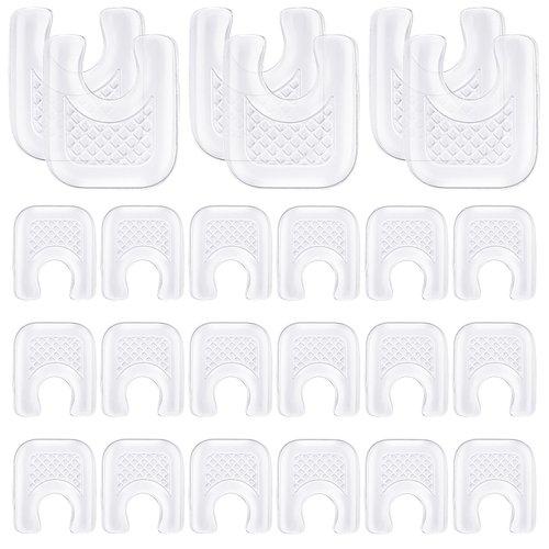 Funtery 20 Pieces Callus Pads for Feet, U-Shaped Gel Self-Adhesive Waterproof Inserts, Suitable for Sneakers, High Heels, Boots, Sandals, and More