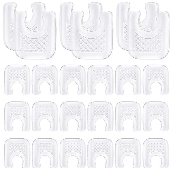 Funtery 20 Pieces Callus Pads for Feet, U-Shaped Gel Self-Adhesive Waterproof Inserts, Suitable for Sneakers, High Heels, Boots, Sandals, and More