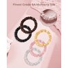 SGMSILK Mulberry Silk Scrunchies, Women Grils Silk Hair Ties for Hair Sleep, No Damage Hair Scrunchies, for Frizz & Breakage Curly Hair Elastics Ponytail Holder, 2 Pack