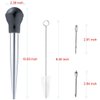 Turkey Baster for Cooking, Stainless Steel Turkey Baster Syringe with Cleaning Brush and Marinade Injector, Black