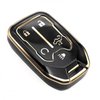 FEYOUN Key Fob Cover Compatible with Chevy Chevrolet Silverado GMC Sierra 1500 2500 3500 HD Limited Smart 5 Buttons TPU Remote Keyless Key Fob Case Protection Shell Accessories, Black