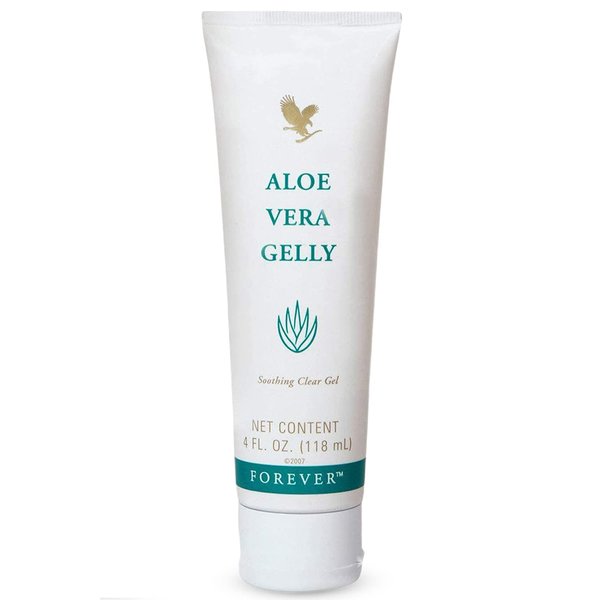 Forever Living Aloe Vera Gelly, 100% Stabilized Gel, Sensitive Skin Moisturizer, 4 Fl Oz (118ml)