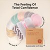 Organic Nursing Pads - 14 Washable Viscose Derived from Bamboo Breastfeeding Pads, Wash Bag, Reusable Breast Pads for Breastfeeding, Nipple Pads for Breastfeeding Essentials(Pastel Touch, M 3.9")