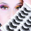 Lifernilash False Eyelashes Soft Wispy Cat Eye Lashes Faux Mink Lashes Handmade Eye lashes 7Pairs Pack