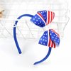 AIUPUOC 4th of July Headband for Girls Fourth of July Accessories Red White and Blue Bow Headbands Patriotic Memorial Day Cute Hair Accessories Hair Hoop Head Boppers Party Decorations 1Pcs