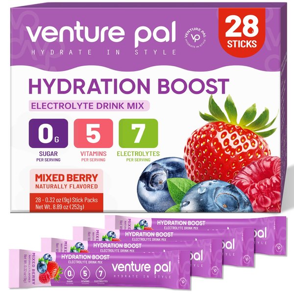 Venture Pal Electrolyte Drink Mix – Mixed Berry Flavor-New