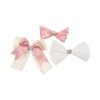 3 Pcs Bow Hair Clips, Sweet Crystal Heart Hair Clips, Exquisite Satin Bownot Hair Barrettes, Ribbon Ponytail Holders Hair Styling Accessories for Women Girls