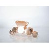 Rose gold silver or dark silver tone circles metal hair claw clip for medium (Primary color: Rose gold)