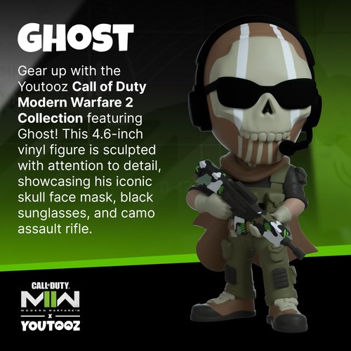 Youtooz Ghost 4.6" Vinyl Figure, Official Licensed Collectible Ghost from Call of Duty: Modern Warfar 2 Video Game Figure, by Youtooz Modern Warefare 2 Collection