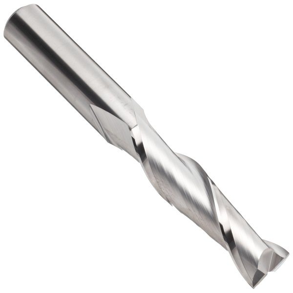 YG-1 - 2558 E5011 Carbide Square Nose End Mill, Long Reach, Uncoated (Bright) Finish, 30 Deg Helix, 2 Flutes, 2.25" Overall Length, 0.125" Cutting Diameter, 0.125" Shank Diameter