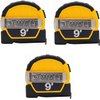 Dewalt DWHT33028M 9ft. Magnetic Pocket Tape Measure, Black and Yellow, 3 Pack