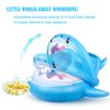 Baby Float Swimming Pool Toddler Floaties with Inflatable Canopy Shark Infant Pool Float for Kids Aged 6-36 Months