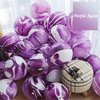 Purple Tie Dye Balloons 30PCS 12 Inch Agate Marble Latex Swirl Balloons For Tie Dye Birthday Party Supplies,Candyland,Bachelorette,Fun Hippie Party Decorations