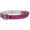 Dogs My Love Genuine Leather Felt Padded Dog Collar (14.25"-18" Neck; 3/4" Wide, Pink)