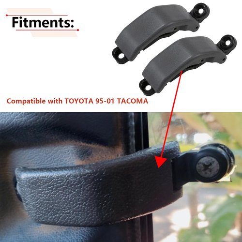 RLB-HILON 2 PCS Rear Quarter Glass Window Latch Compatible with Toyota Pickup Hilux 1989 -1997 Tacoma 1989 -1999, Gray Color