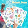 Temporary Tattoos Mermaid for Kids, 80+ Metallic Foil Style Bronzing Fake Tattoos, 4 Sheets Tats | Birthday Party Supplies, Easter Present, Ocean Animal Tattoos for Boy and Girls