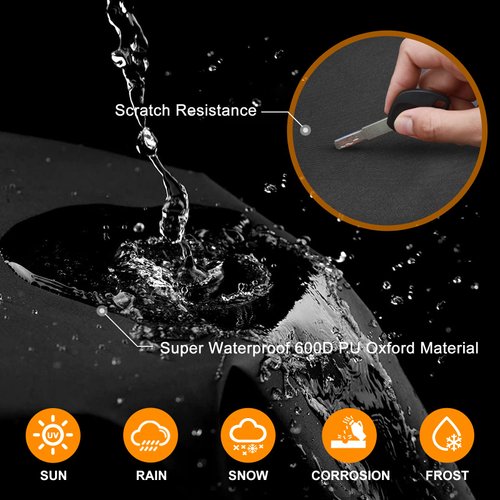 RV Tire Covers 2 Pack, Tough Tire Wheel Protector for Truck, Travel Trailer, Motorhome, SUV, Camper, Boat, Van, PU Oxford Waterproof Sun Rain Snow Protector Cover, Fits Tire Diameters 26-29 inch