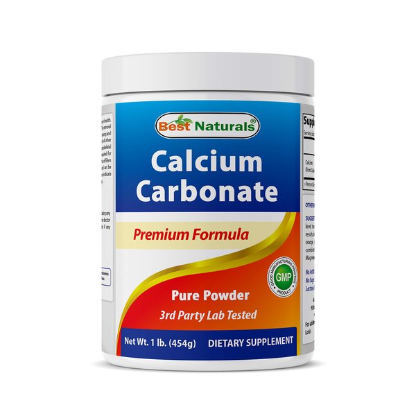 Best Naturals Calcium Carbonate Powder 1 Pound - Food Grade (16 OZ (Pack of 1))