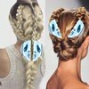 2Pcs Halloween Fun Hair Accessories Ghost Metal Grab Clip 3.4 Inch Skull Non-Slip Medium Hair Clip Unique Hair Decorations,by JINBUYAO (Mask)