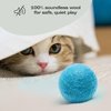 MEOWFIA Wool Ball Toys - 6-Pack of Safe for Cats and Small Dogs Balls - 1.5 Inch Felted Wool Cat Toy and Dog Toy - Perfect with Cat Cave - Silent - Mini Tennis Balls - (1,5in/Aquamarine)