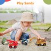 Olbyefly Construction Toys for 1 2 3 4 5 Years Old Boys Girls Kids Toddlers, Sandbox Excavator Toy Construction Truck Toys Vehicles Dump Crane Cement Mixer Truck, Christmas Birthday Gifts
